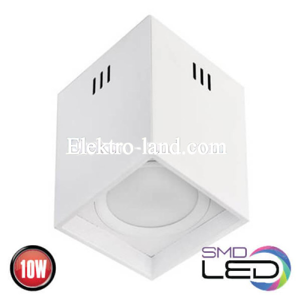 Накладной светильник LED 10W HOROZ SANDRA-SQ10/XL 4200K квадрат